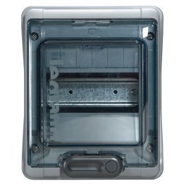 Plexo3 cabinet 6 modules surface mounting IP65 IK09 with PE+N terminal blocks