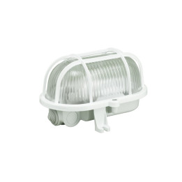 OWAL 60 luminaire with plastic grid white E27 60W IP44