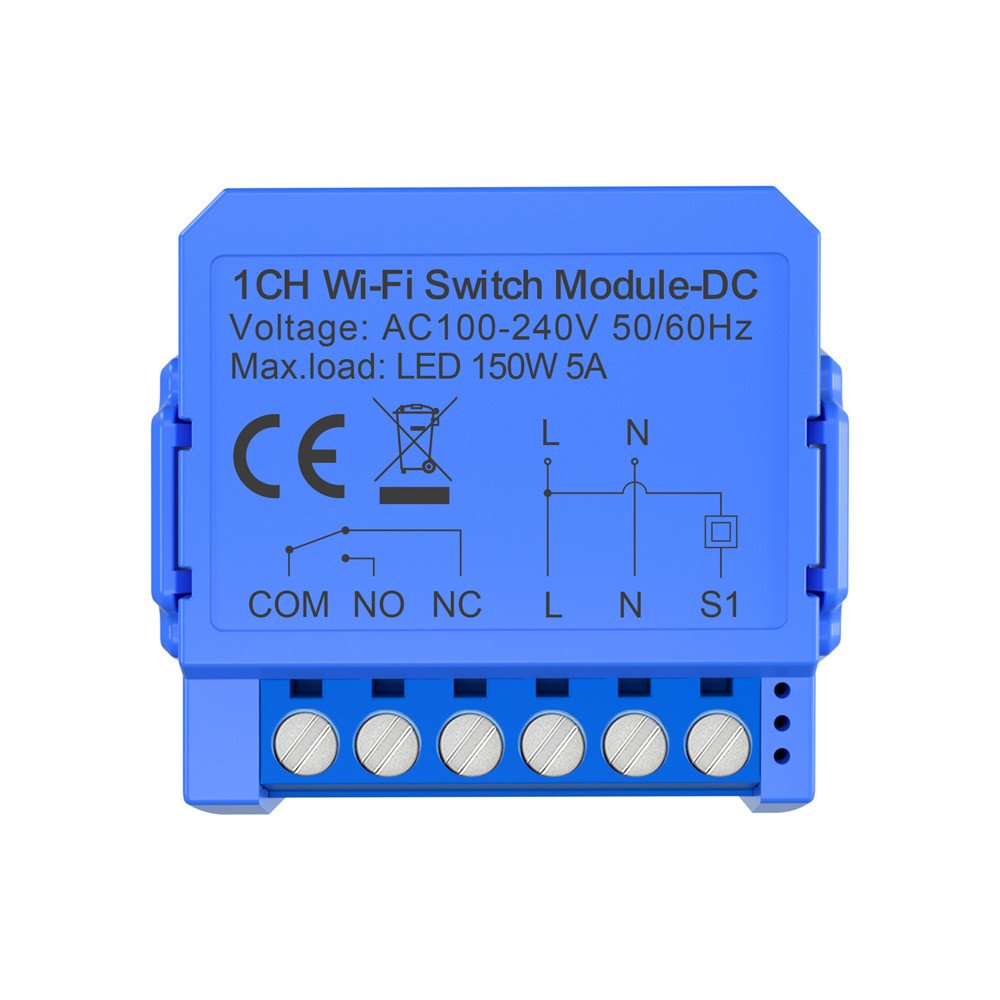 1 kanala WiFi sledza modulis ar kontaktu bez sprieguma Avatto WSM16-DC32V-1