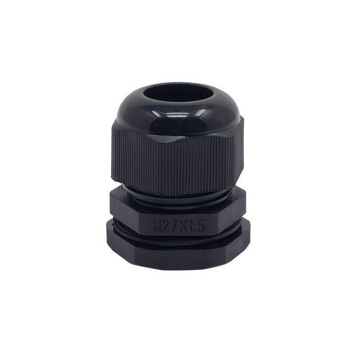 M27 black plastic cable gland, IP68, 13-18mm