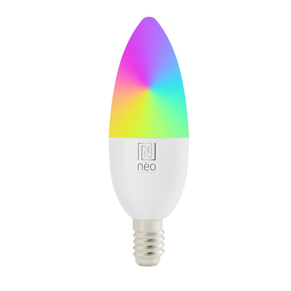 Smart LED bulb E14 Immax NEO 4.8W RGB+CCT, dimmable, C37, Zigbee