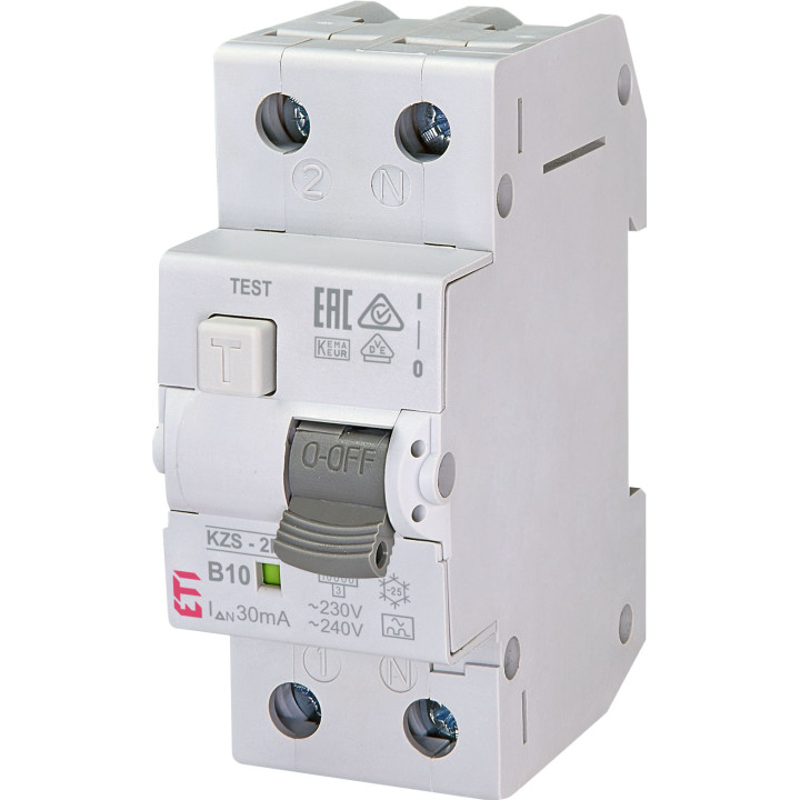 RCBO, KZS-2M A B10/0,03
