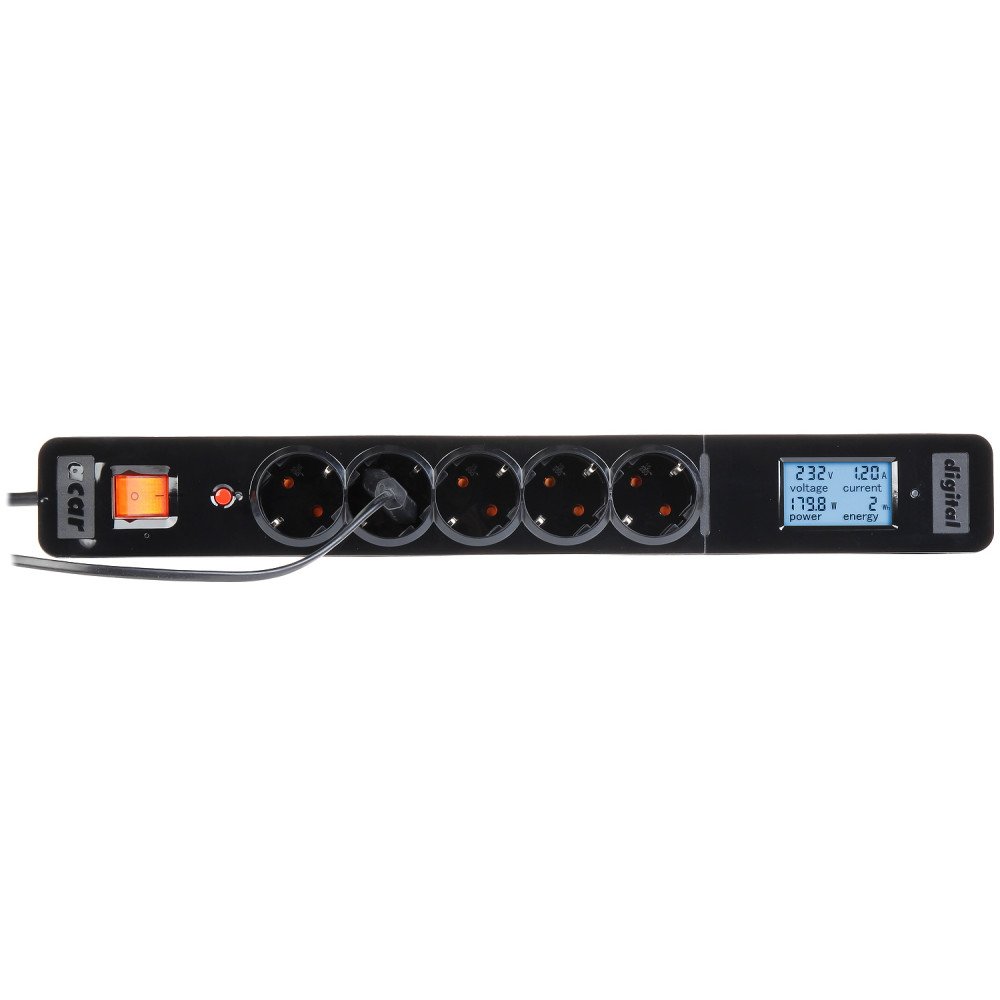 ACAR-DIGITAL POWER STRIP (5 SOCKETS)