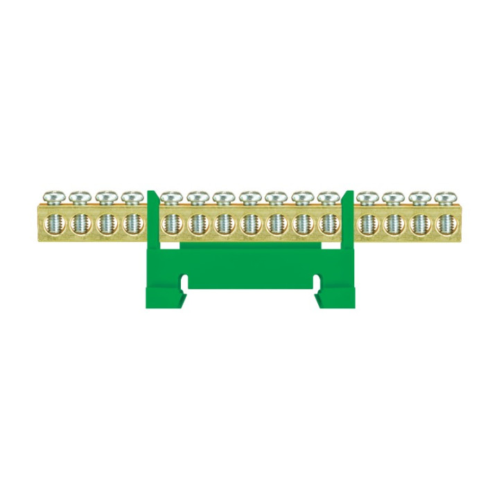 Kiinnitä vihreä 15x16mm2 DIN-kisko