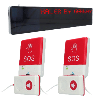 Kaler 2x mygtukas + dvipusis LED ekranas Ilgo nuotolio sistema iki 500 m