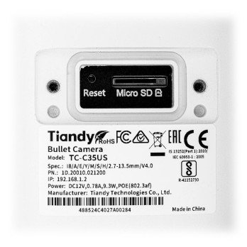 IP TC-C35US :I8/A/E/Y/M/S/H/2,7-13,5MM/V4.0 5 2,7 ... 13,5 TIANDY