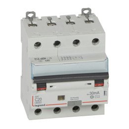 RCBO - DX 6000 -10 kA -4P-400 V -20 A -30 mA -AC type