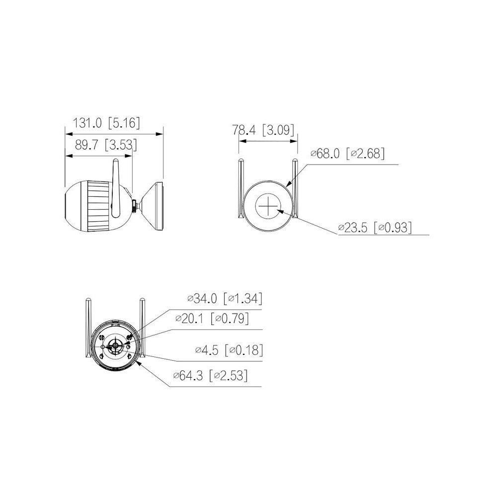 KAMERA IP Wi-Fi, Smart Dual Light Active Deterrence F2C-PV DAHUA