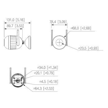 KAMERA IP Wi-Fi, Smart Dual Light Active Deterrence F2C-PV DAHUA