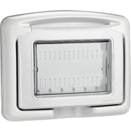 IP55 vandeniui atsparūs dangteliai - pilka spalva - 3 moduliai