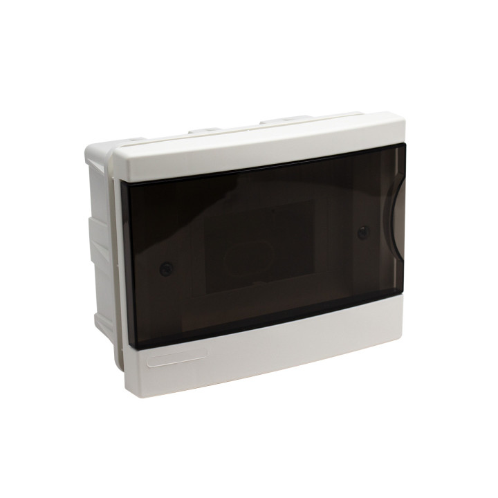 Enclosure flush mounted 6 modules with transparent door