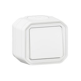NEW PLEXO 1 GANG 2-WAY SWITCH - WHITE - SURFACE