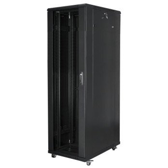 Brivi stavoss plauktu skapis R19-42U/1000-SS 19" 42U 1000 Melns