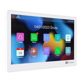 Genway F-V14-2W - monitor Valge ohuke puutetundlik video sisetelefon 10" WiFi Tuya Smart