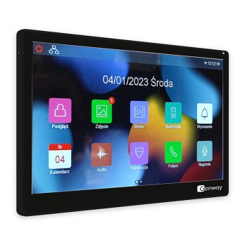 Genway F-V14-2W-BL monitors, melns plans skarienekrana video domofons 10 collu WiFi Tuya Smart