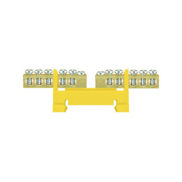 Клемма желтая 2x5x16mm2 на DIN рейку
