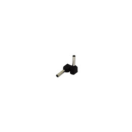 Isoleeritud kahe otsaga hülss 1,5mm2/8mm, must, 100 tk