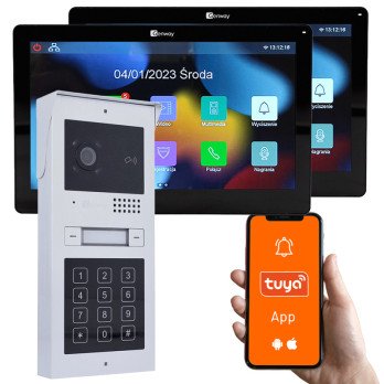 Genway F-C52V13C-2 viens vai divi gimenes video domofonu komplekts 7 collu WiFi Tuya