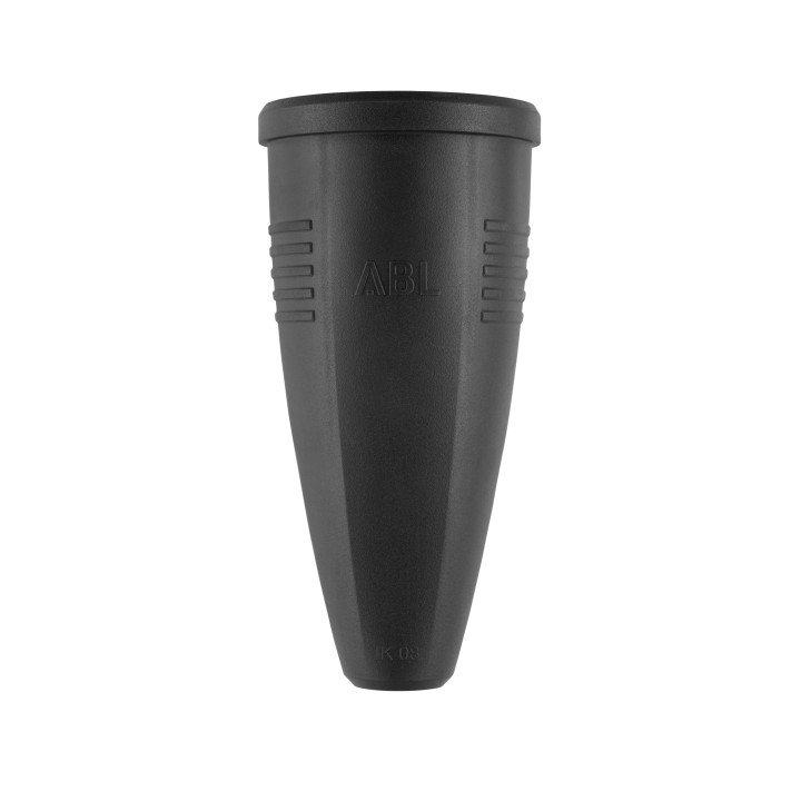 Original connector, SCHUKO, rubber (TPE), black, IP20, Type 1566