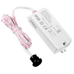 ALIO DS-500W-BB mēbeļu iebūvējams, durvju aktivizēts kustības sensors, 5cm, IP20, 500W