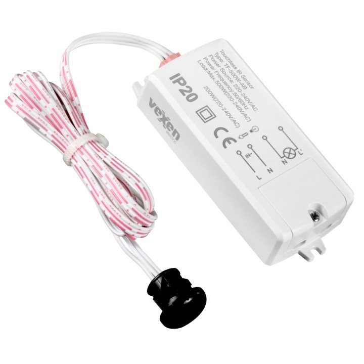 ALIO DS-500W-BB mēbeļu iebūvējams, durvju aktivizēts kustības sensors, 5cm, IP20, 500W