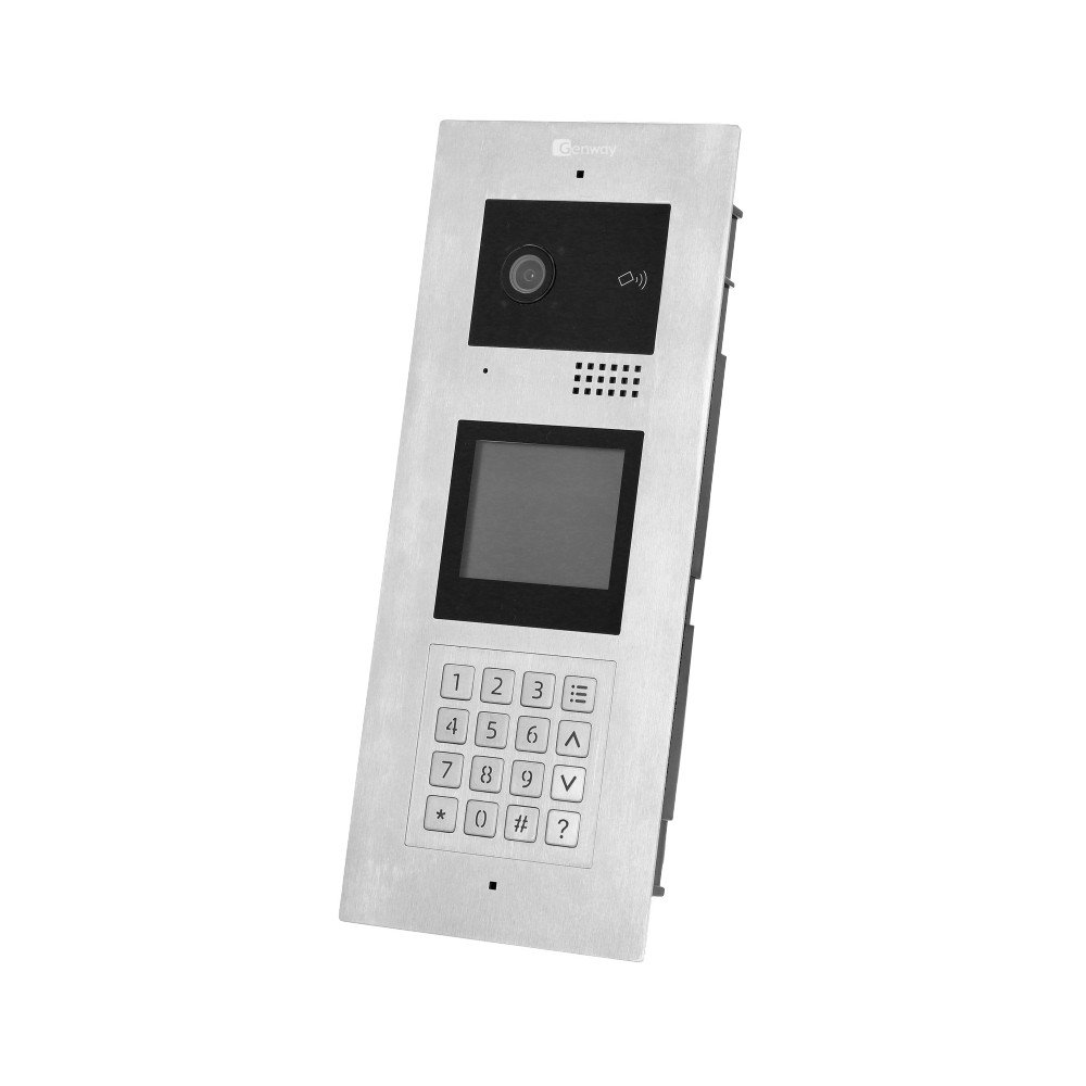 Multi-family intercom, opening with code, card, key fob, answering on Tuya phone, video ready