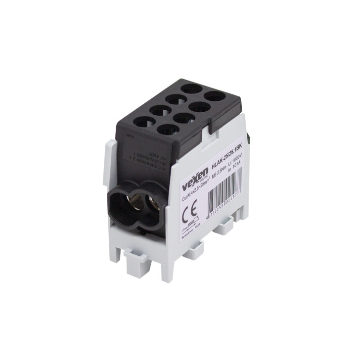 HLAK terminalas Al/CU 2x25-2x25mm - juodas