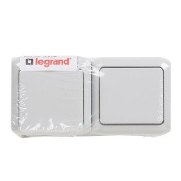 One-way switch + 2P+E German standard socket outlet Forix - 16 A -250 V -grey