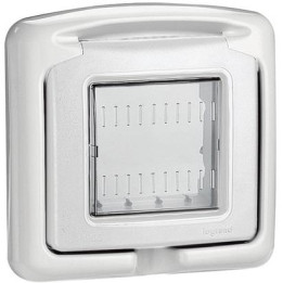 IP55 vandeniui atsparūs dangteliai - pilka spalva - 2 moduliai