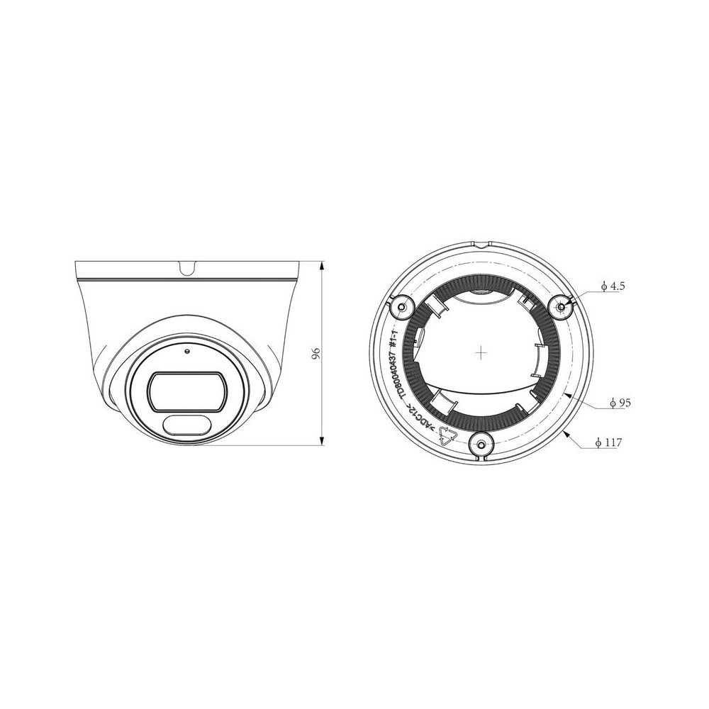 KAMERA IP TC-C35XP 3FRA-28 Color Maker / Lite -sarja - 5 Mpx 2,8 mm TIANDY