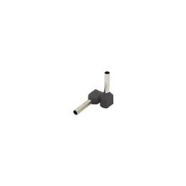Isoleeritud kahe otsaga hülss 4mm2/12mm, hall, 100 tk