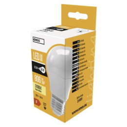 EMOS ZL4010 LED A60 8.5W E27 silti balta