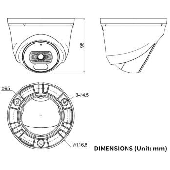 KAMERA IP TC-C36XN 2ENA-28 Spark serija 6 Mpx 2,8 mm TIANDY