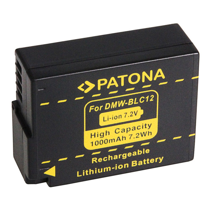 Patona Battery Panasonic DMW-BLC12 1000mAh Li-Ion with Infochip