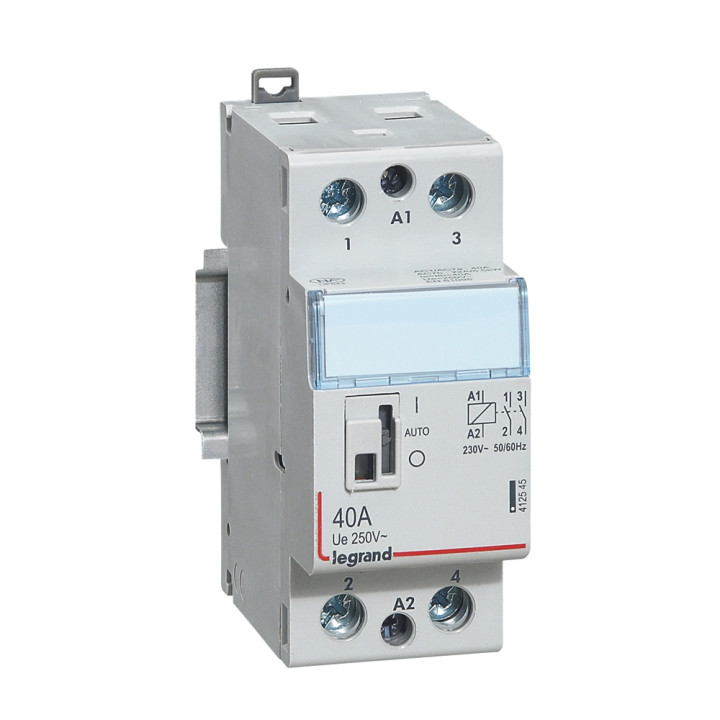 Power contactor CX - with 230 V coll and handle - 2P - 250 V - 40 A