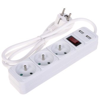 DARBIBAS SADALISANAS IERICE PR-1,5 M-3G-SW/USB/W (3 IZPLATES + 2 USB) 1,3 m