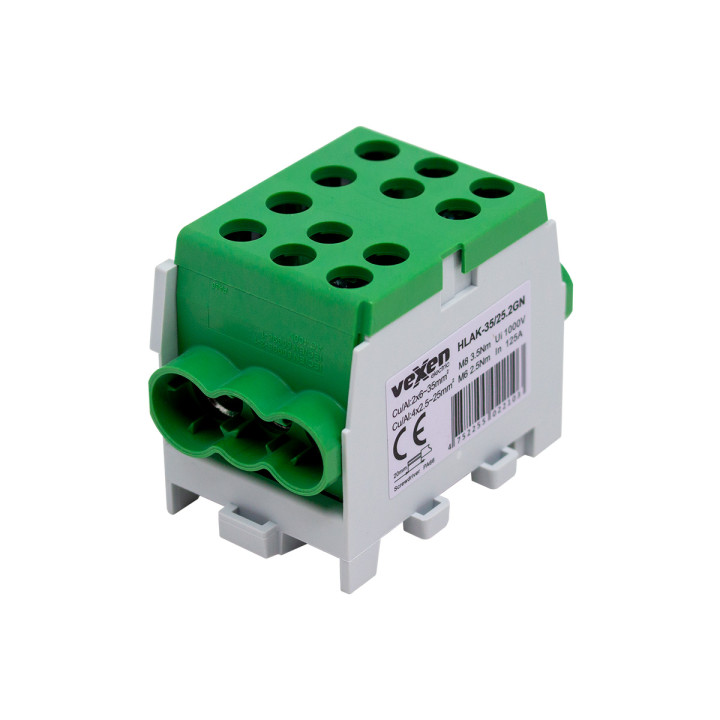 HLAK terminalas Al/CU 2x35-4x25mm - žalias