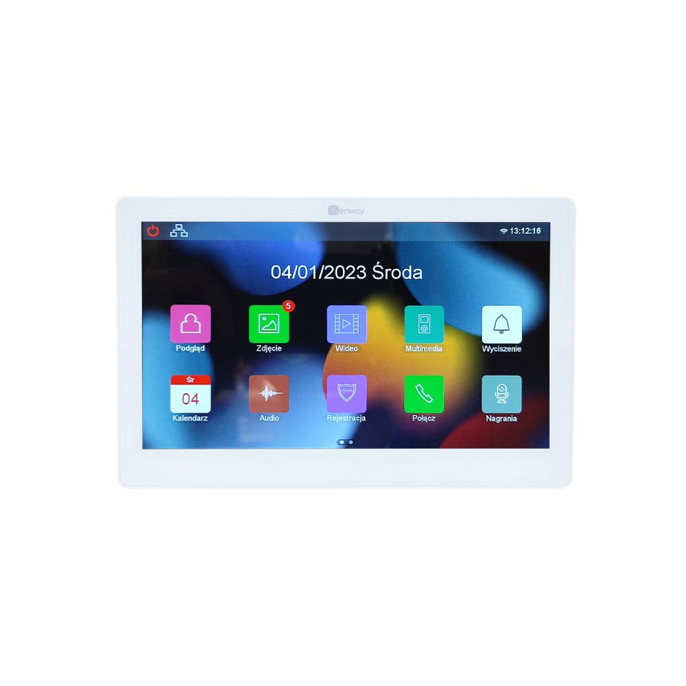 Genway F-S9-V14-2W-3 Videomofon transportlidzekla komplekts ar 2 venoziem 3 monitoriem 10 collu WiFi Tuya