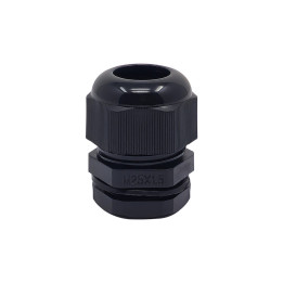 M25 mustast plastikust kaablitihend, IP68, 13-18mm
