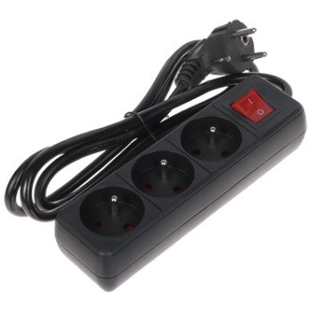 POWER DISTRIBUTION UNIT PR-1.5M-3G-SW/B (3 OUTLETS) 1.3 m