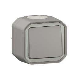 NEW PLEXO 1 GANG 2-WAY SWITCH - GREY - SURFACE