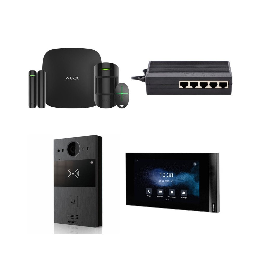 Akuvox R20A S562 + AJAX StarterKit integravimo rinkinys Black Basic