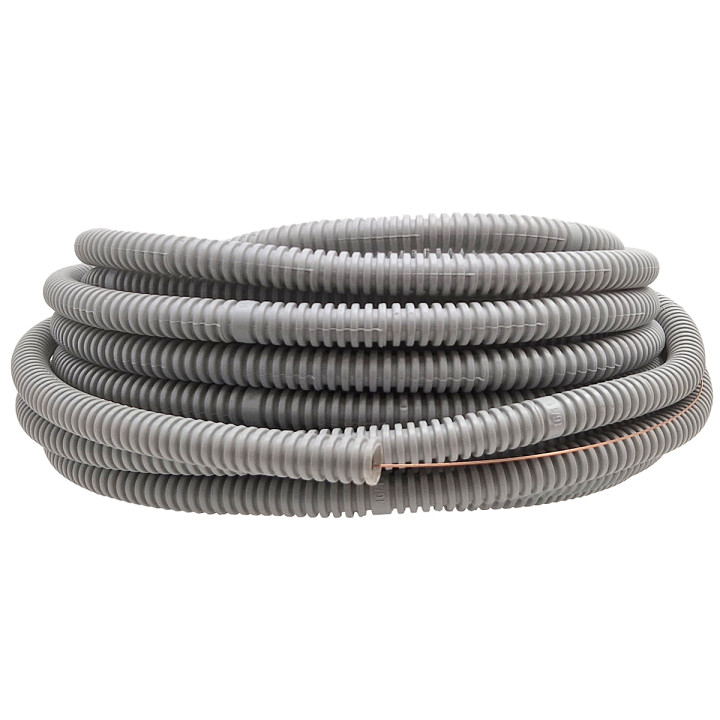 PAWBOL gofrēta pelēka caurule ar stiepli 16mm/320N/50m