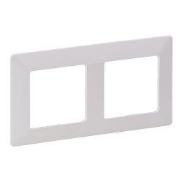 Plate Valena Life - 2 gang - white