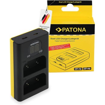 Laadija Foto Dual LCD Olympus BLX-1 - USB