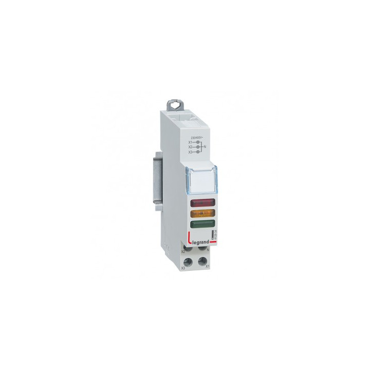 LED-merkkivalo - kolminkertainen 230/400 V - punainen/keltainen/vihreä - 1 moduuli