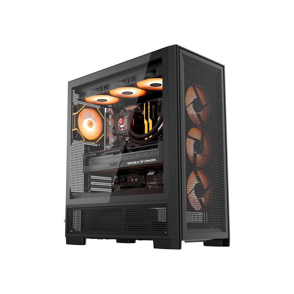 DarkFlash AIRNOVA arvuti korpus (must) + 3 ventilaatorit