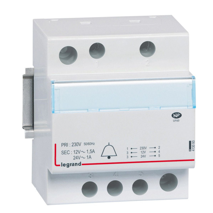Varpo transformatorius - 230 V/24V - 12 V - 24-18 VA - 4 mod