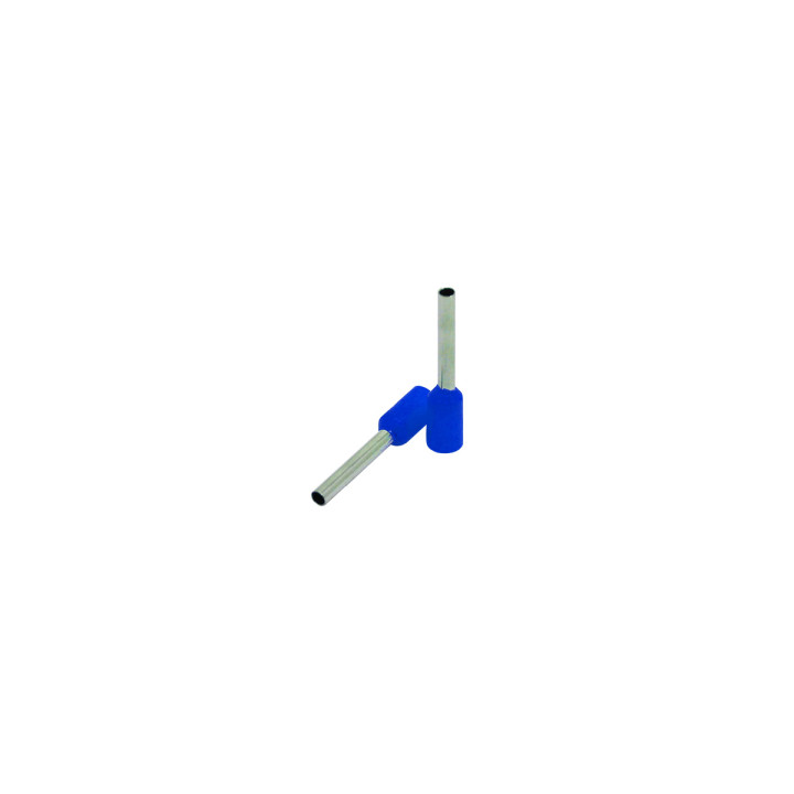 Izoliuota galinė įvorė 2,5mm2/10mm, mėlyna, 100 vnt.