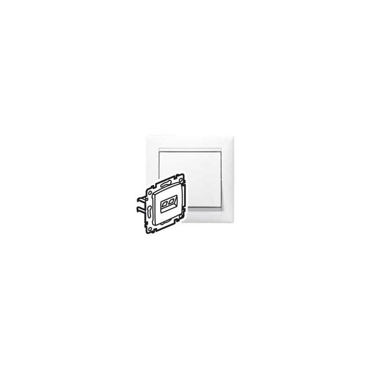 Розетка RJ45 Valena Cat.5e, 1 выход, слоновая кость